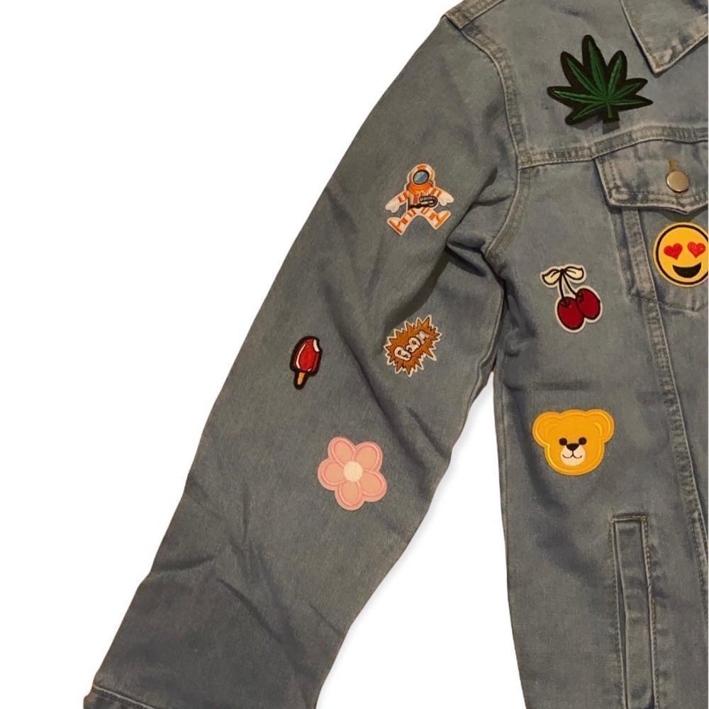 NWT Wool + Pepper Co. Denim Patches Jacket - Picture 2 of 4
